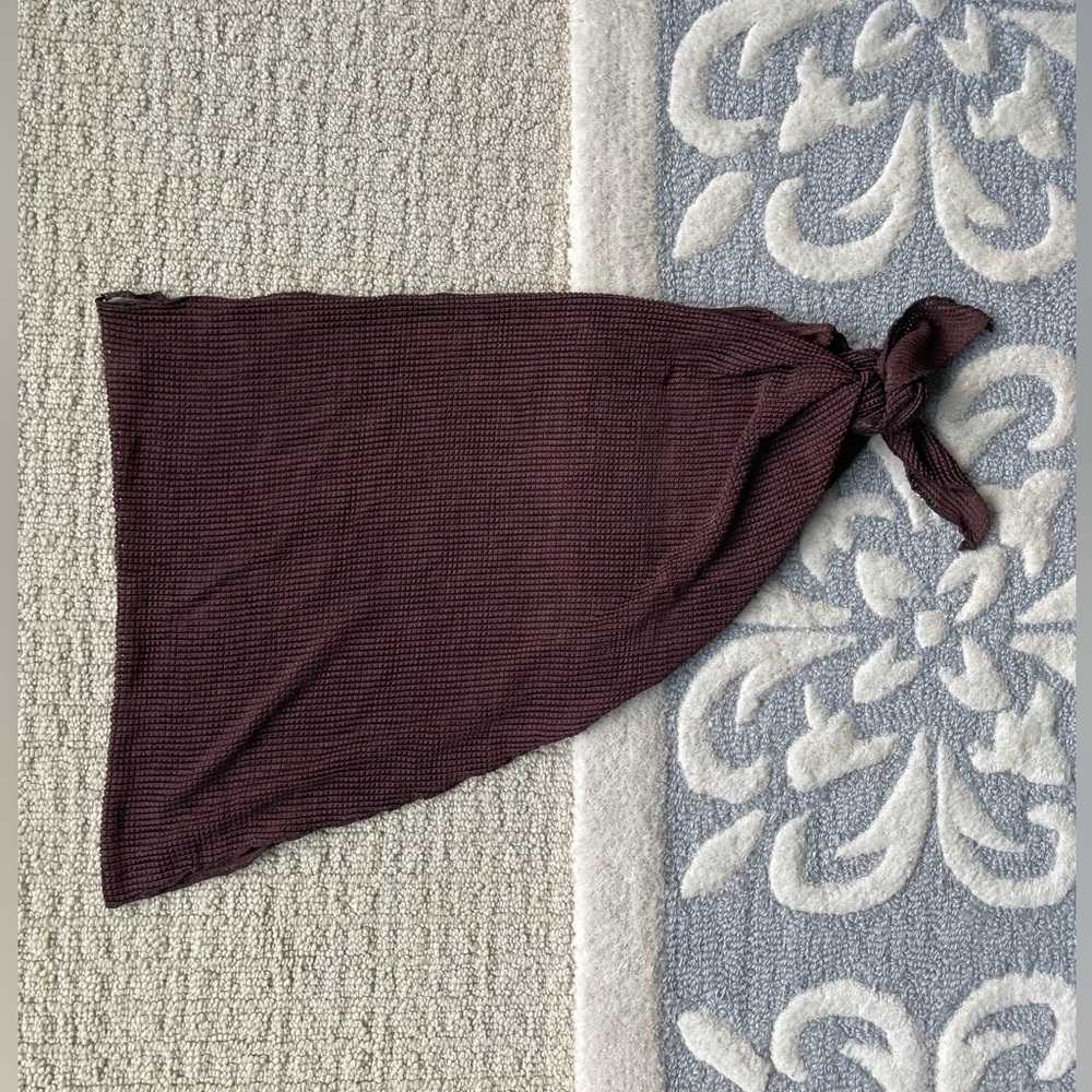 Brown mesh cover up sarong